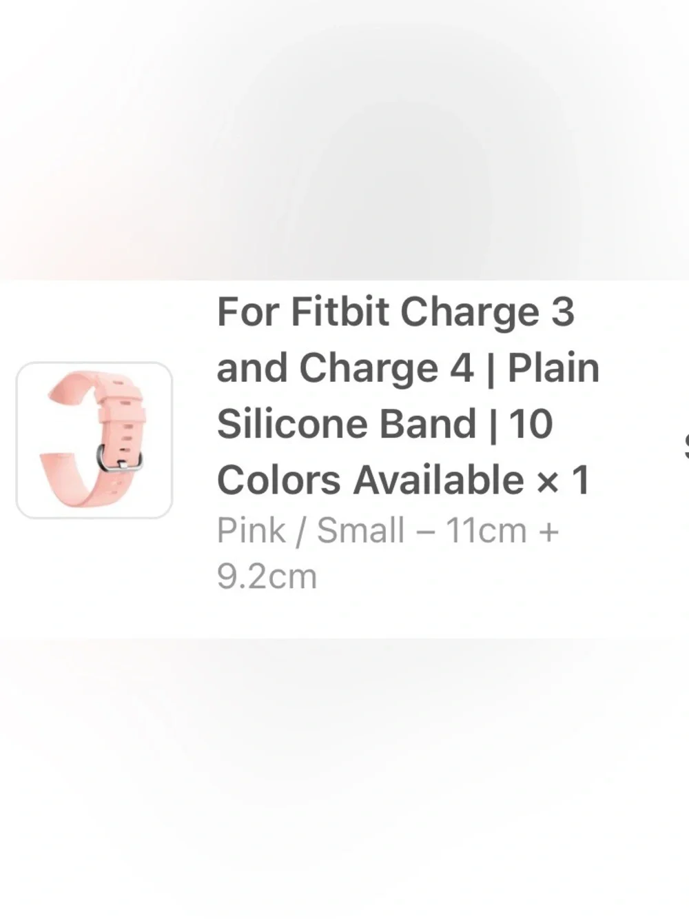 FitBands pink silicone replacement band for FitBit Charge 3 or 4